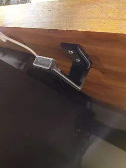 Desk mounted headphone hook