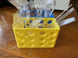Divided Plasticware or Silverware Holder