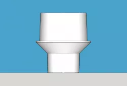 Dust Collection 4-inch Port to 2.5-inch Hose Tapered Adapter Dust Collection Reducer Fitting (v1.0)