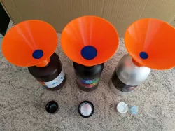 Funnel with threads and replaceable filters