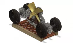 geared / spring - loaded / propeller / Fully 3D printed