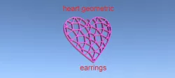 Geometric heart earrings