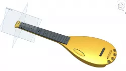 Headless Gourd Concert Ukulele - Unibody, Sep Neck - 4 pieces