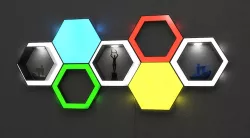 Hexagon LED Panels and Shelfs