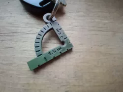 Keychain protractor and ruler