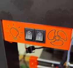 Light & fan switch box for Ikea Lack enlosure