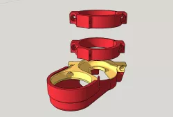 LowRider 3 CNC - Makita 700 Series Mount & removable dust shoe - REMIXED FOR 2.5" HOSE (v1.1)