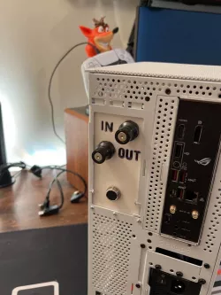 Meshlicious QDC backplate with labeled in/out (plus panel passthrough for aviator connector)