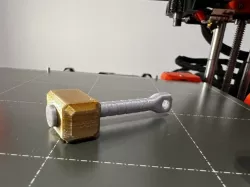 Mjolnir Magnetic Keychain 8x3mm hidden magnet remix