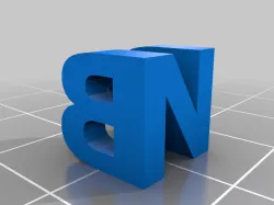 NB Two Letter Sculpture
