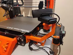 Prusa mk3 & mk3s larger camera mount with clips