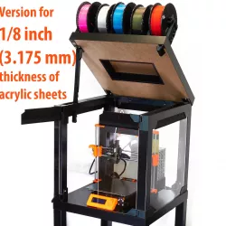 Prusa Printer Enclosure v2 – with MMU2S support - 0.125 inches acrylic version