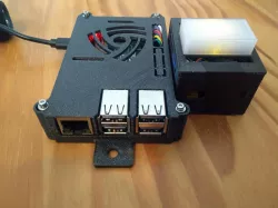 Raspberry pi 3 (B/B+) vesa case + connected mini breadboard box