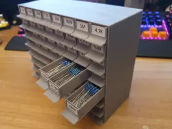 resistor storage drawers