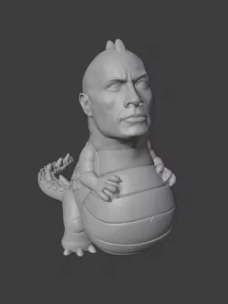 Rockodile (The Rock + Crocodile Mashup) - No Supports