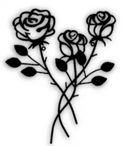 Roses wall decal