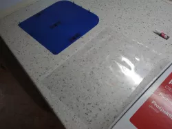 Stencil for shield from punched pockets