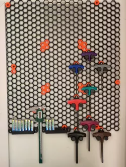 T Handle Hanger for Honeycomb Wall Storage