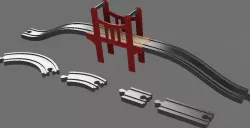 Toy Train Track 40mm