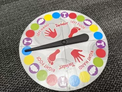 Twister Game Spinner Pin