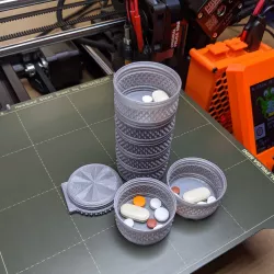 Vase mode stacking pill pots