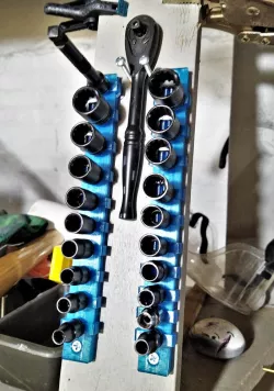 Wall 1/4" Socket Rail Organizer