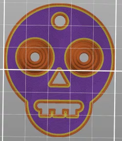 wiggly eyes skull keychain
