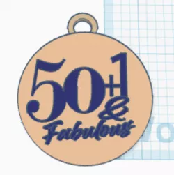 50 +1 & Fabulous Keychain
