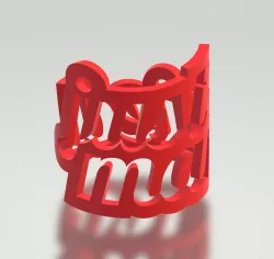 A just married ring for a napkin / serviette