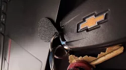 Aldi Cart Quarter Keychain