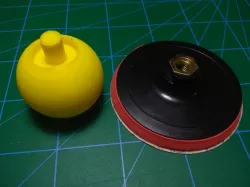 Angle grinder sanding pad handle