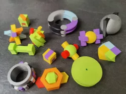 Assorted multicolor and -material models