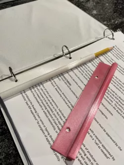 Binder pencil holder