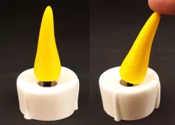 Bobble flame candle