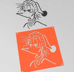 Disney characters stencil - Fethry Duck