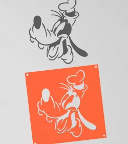 Disney characters stencil - Goofy