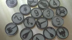 DND Class Tokens for 1in Battle Grid