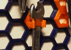 Double hooks for Honeycomb Storage Wall - parametric scad