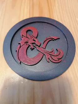 Dungeons and Dragons Logo Coaster (dnd, d&d)