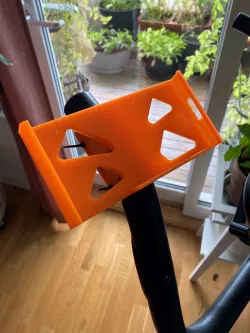 Exercise bike phone holder