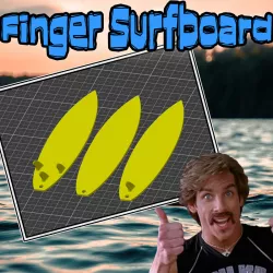Finger Surfboard Single Fin, Thruster and Flat
