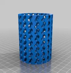 Full Gyroid Pen Holder - triply periodic minimal surface