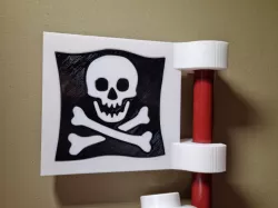 Giant Lego-Like Skull & Crossbones Flag 10:1 Scale