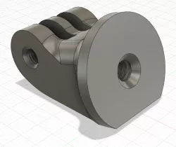 GoPro tripod mount with printed threads