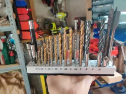 Gridfinity Mega Woodworking Drill Bit Organizer (5x1)