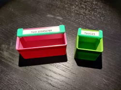 Gridfinity removable label holders