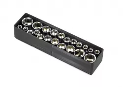 Gridfinity Stackable Metric and SAE 1/4" Socket Organizer