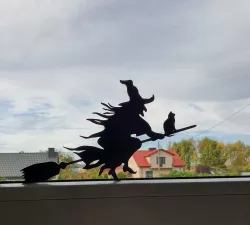 Halloween Decoration - Witch on a broomstick