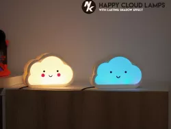 Happy Cloud Lamps - With Casting Shadow Effect