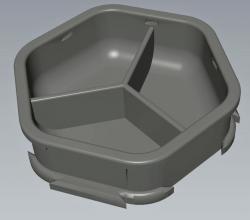 Hex Parts Tray (Stackable) by Squirrelbrain, Download free STL model